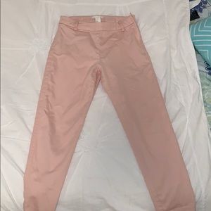 Pastel pink stretchy H&M Work pants